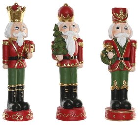 Χριστουγεννιάτικο Στολίδι Home ESPRIT Πολύχρωμο Καρυοθραύστης 14 x 13 x 48 cm (3 Μονάδες)