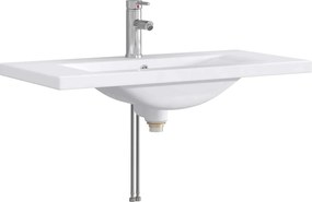 vidaXL Σετ Επίπλων Μπάνιου Μαύρη Δρυς 81 x 40 x 84,5 εκ