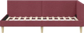 vidaXL Κρεβάτι Γωνίας Κόκκινο 80 x 200 cm Ύφασμα