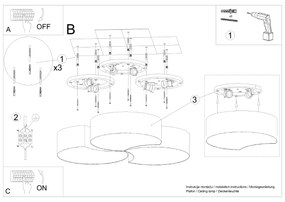 Sollux Φωτιστικό οροφής Circle 6,PVC,6xE27/60w