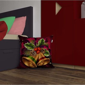 Stewehome Διακοσμητική μαξιλαροθήκη με 3d ψηφιακή εκτύπωση θεματική για Πρωτοχρονιά Λευκό