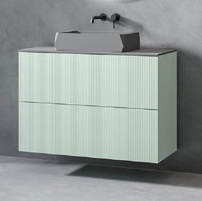 Furnibath EQ 101 - Βάση Επιτραπεζιου Νιπτηρα με Συρταρια 101x47 - MDF 6002 GLOSS