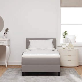 vidaXL Box Spring Κρεβάτι με Στρώμα Γκρι 100x200 εκ. Ύφασμα