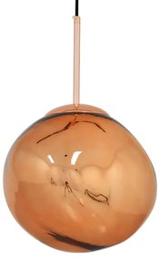 01461 GloboStar® GLOBOSTAR® DIXAR 01461 Μοντέρνο Κρεμαστό Φωτιστικό Οροφής με Ντουί 1 x E27 AC 220-240V IP20 - Χάλκινο Φιμέ - Μ28 x Π28 x Υ40cm