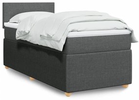 ΚΡΕΒΑΤΙ BOXSPRING ΜΕ ΣΤΡΩΜΑ ΣΚΟΥΡΟ ΓΚΡΙ 80X200 ΕΚ. ΥΦΑΣΜΑΤΙΝΟ 3289577