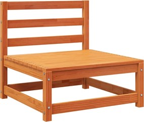 vidaXL Καναπές Κήπου Χωρίς Μπράτσα με Υποπόδιο από Μασίφ Ξύλο Πεύκου