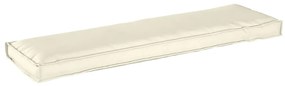 vidaXL Μαξιλάρι παλέτας για πάγκο Κρεμ 140 x 40 x 8 εκ. Ύφασμα Oxford