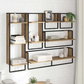 vidaXL Σετ ραφιών τοίχου Επιτοίχιο 6 pcs Artisan Oak 100 x 25 x 30 cm
