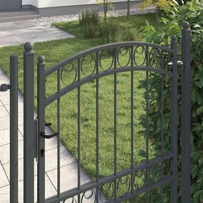 vidaXL Πύλη Φράχτη EMMEN 200 x 100 cm Ατσάλι με Επικάλυψη Πούδρας Γκρι