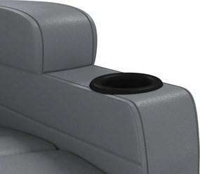 vidaXL Πολυθρόνα Μασάζ Ηλεκτρική Ανθρακί Συνθετικό Δέρμα