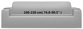Κάλυμμα Τριθέσιου Καναπέ Ελαστικό Γκρι από Πολυεστερικό Ζέρσεϊ - Γκρι