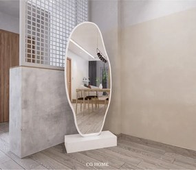 Stewehome Ασύμμετρος καθρέφτης δαπέδου MDF 180x65 cm