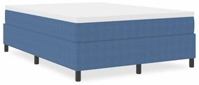 vidaXL Κρεβάτι με ελατήρια Μπλε 140 x 190 cm Βελούδο