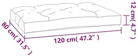 Μαξιλάρια Καναπέ Παλέτας 3 τεμ. Ανθρακί Υφασμάτινα - Ανθρακί