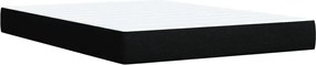 vidaXL Κρεβάτι Boxspring με Στρώμα Μαύρο 140x190 εκ. Υφασμάτινο