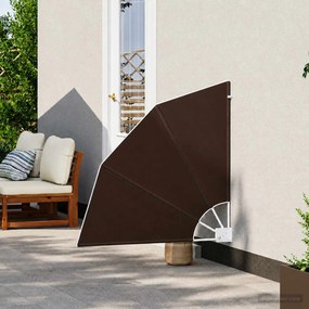 vidaXL Αδιάφανο σκίαστρο μπαλκονιού 160 x 160 cm Πολυεστέρας Καφέ
