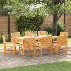 vidaXL Καρέκλες Κήπου 8 pcs Καφέ 59 x 62.5 x 89 εκ Μασίφ ξύλο ακακίας
