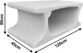 Τραπέζι σαλονιού Nafel pakoworld mdf λευκό 120x60x45εκ