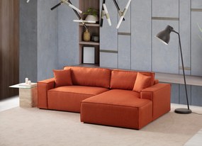 Corner Sofa-Bed Pırlo Corner Right - Orange Orange