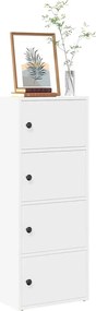 vidaXL Βιβλιοθήκη Λευκή 40x24x102 εκ. από Επεξεργασμένο Ξύλο
