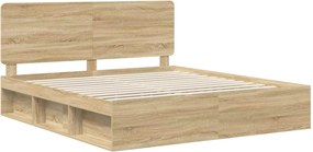 vidaXL Σκελετός Κρεβατιού Sonoma Δρυς 200 x 200 cm