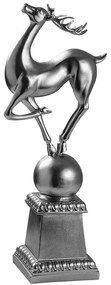 Διακοσμητικό Ελάφι Deer Pose 565TNL1187 15x21x57cm Silver Aberto Design Πολυέστερ