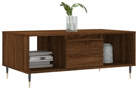 vidaXL Τραπεζάκι Σαλονιού Καφέ Δρυς 90x50x36,5 εκ. Επεξεργασμ. Ξύλο