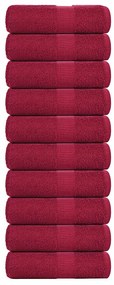 Πετσέτες Πλυσίματος 10 τεμ. FROGN Μπορντό 30x30 εκ. 100% Βαμβάκι