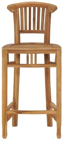 vidaXL Καρέκλα Μπαρ από Μασίφ Ξύλο Teak