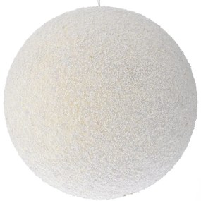 Χριστουγεννιάτικη Μπάλα Polyfoam Glitter Λευκή 25εκ. iliadis 83555