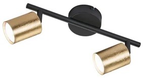 Σποτ Φωτιστικό Οροφής Vano Μαύρο-Χρυσό 21437 Fischer Honsel-21437-Μαύρο-Χρυσό 21437
