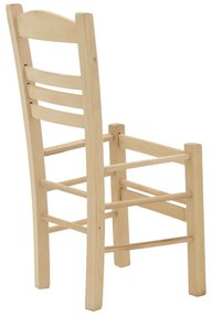Καρέκλα καφενείου επιλοχία Santo άβαφο ξύλο 42x40x89εκ