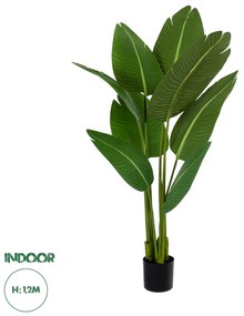 20369 GloboStar® Artificial Garden GREEN STRELITZIA 20369 Τεχνητό Διακοσμητικό Φυτό Πράσινη Στερλίτσια Υ120cm