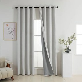 Beauty Home Κουρτίνα Full Blackout σκίασης με 8 κρίκους Elite Art 8392 Ice-No1 140x270 Πάγου