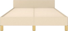 vidaXL Σκελετός Κρεβατιού Χωρίς Στρώμα Κρεμ 120x200 εκ. Υφασμάτινο