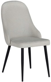 Καρέκλα Remis 320-000012 49x61x91cm Cream-Black Μέταλλο,Ύφασμα