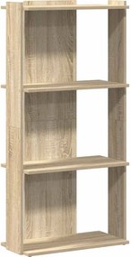 vidaXL Βιβλιοθήκη 3 Επιπέδων Sonoma Δρυς 60x30x120 εκ. Επεξεργ. Ξύλο