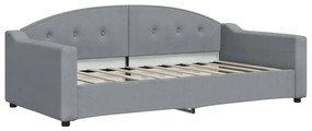 vidaXL Καναπές Κρεβάτι Συρόμενος Αν. Γκρι 90x190 εκ.Ύφασμα &amp; Συρτάρια