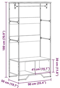 ΝΤΟΥΛΑΠΑ SONOMA ΔΡΥΣ 90X50X180 ΕΚ. ΑΠΟ ΕΠΕΞΕΡΓΑΣΜΕΝΟ ΞΥΛΟ 848670