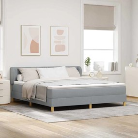 vidaXL Κρεβάτι με Ελατήρια και Στρώμα Κρεμ 90x200 εκ Υφασμα με στρώμα