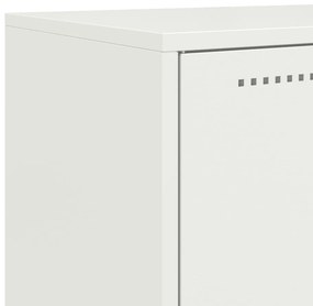 Έπιπλο Τηλεόρασης Λευκό 68x39x60,5 εκ. από Χάλυβα - Λευκό