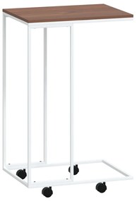 vidaXL Βοηθητικό Τραπέζι με Ρόδες Λευκό 40x30x63,5 εκ. Επεξεργ. Ξύλο
