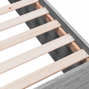 vidaXL Κρεβάτι δαπέδου Γκρι Sonoma 80 x 200 cm Επεξεργασμένο Ξύλο