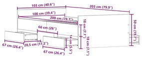 ΠΛΑΙΣΙΟ ΚΡΕΒΑΤΙΟΥ ΧΩΡΙΣ ΣΤΡΩΜΑ ΚΑΦΕ ΔΡΥΣ 100X200 CM 3328795