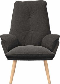 vidaXL Πολυθρόνα Σκούρο Γκρι 69 x 74 x 93 εκ. Υφάσματος Sherpa