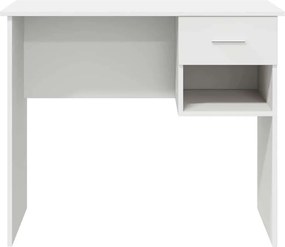 vidaXL Γραφείο με συρτάρι Λευκό 90 x 49 x 75 εκ Επεξεργασμένο ξύλο