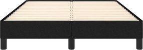 vidaXL Πλαίσιο Κρεβατιού χωρίς στρώμα Μαύρο 120x190 εκ. Υφασμάτινο