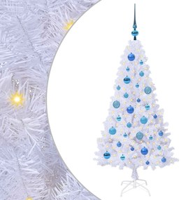 vidaXL Τεχνητό Χριστουγεννιάτικο Δέντρο Λευκό 120 cm PVC και Ατσάλι