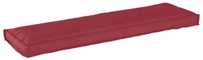 vidaXL Μαξιλάρι παλέτας για πάγκο Κόκκινο 140 x 40 x 8 εκ.