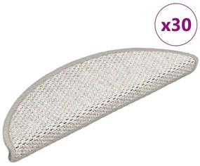 vidaXL Πατάκια σκάλας αυτοκόλλητα με σισαλωτή όψη 30 τεμάχια 56x17x3cm